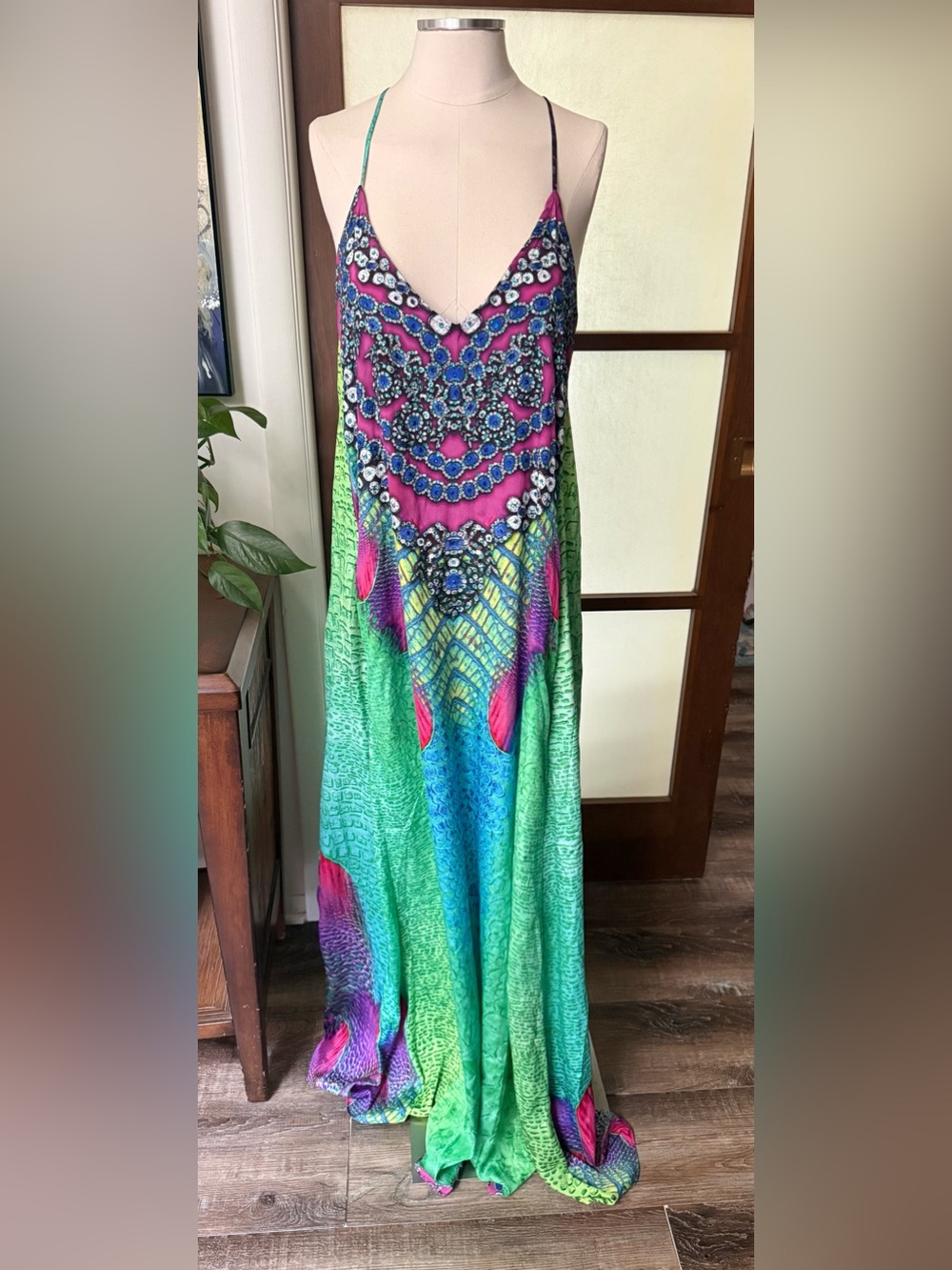 La Moda True Colours Scoop Neck T Back Maxi Dress